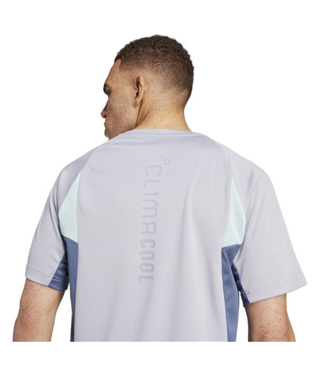 T-shirt de Fitness adidas Tech App Homme Argent 2