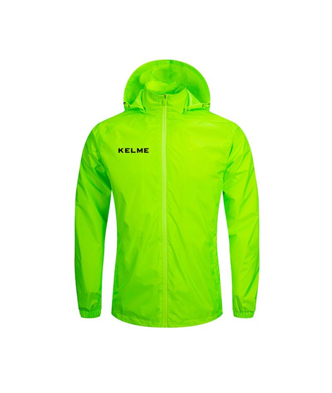 Chubasquero de Fútbol Kelme Windproof Rain Infantil Verde Neon