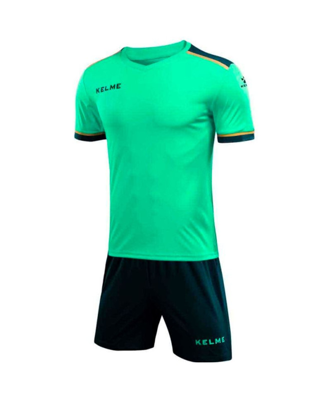 Conjunto de Fútbol Kelme Set S/S Segovia Hombre Verde Menta-Verde Oscuro