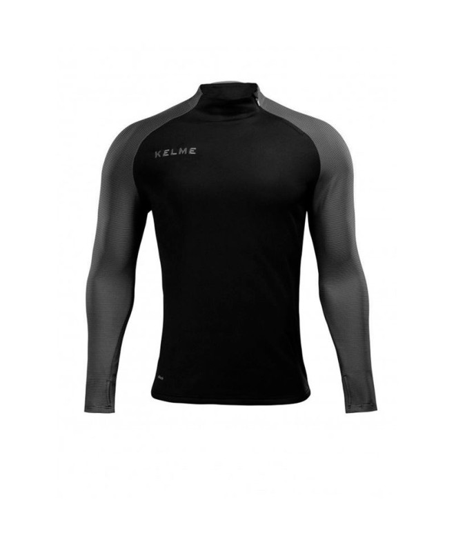 Sudadera de Fútbol Kelme Sweatshirt Zip Montes Hombre Negro-Gris Oscuro