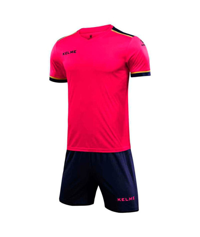 Conjunto de Fútbol Kelme Set S/S Segovia Infantil Fucsia-Azul Oscuro
