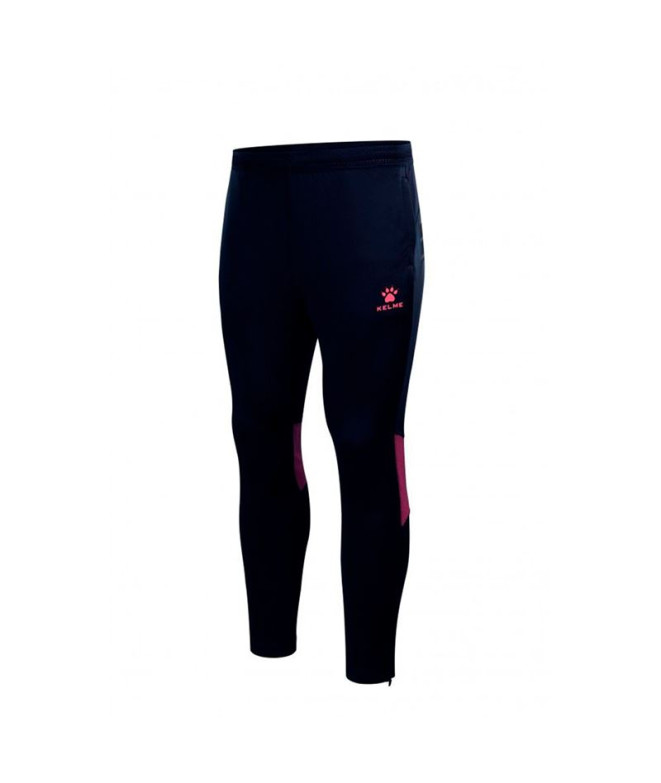 Calça de Futebol Kelme Long Pant Montes Infantil Azul Escuro-Rosa Neon