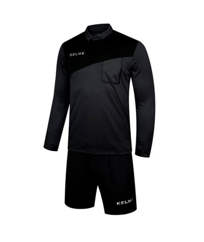 Conjunto de Fútbol Kelme Set L/S Referee Hombre Gris Oscuro-Negro