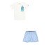 Conjunto Champion Infantil Blanco/Azul