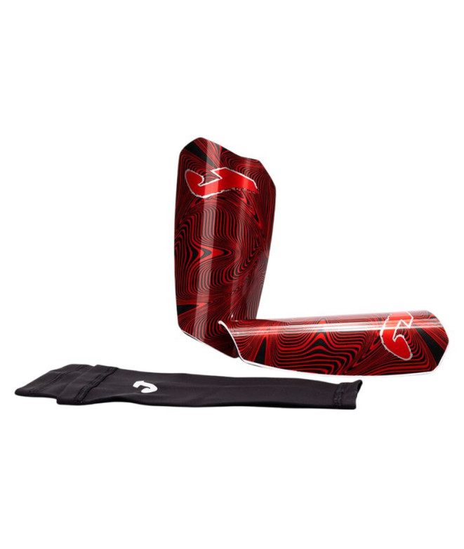 Espinilleras de Fútbol Joma Spartan Rojo Negro