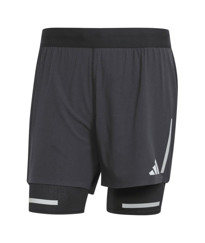 Pantalones de Running adidas Ult Hivis 2N1 Hombre Negro