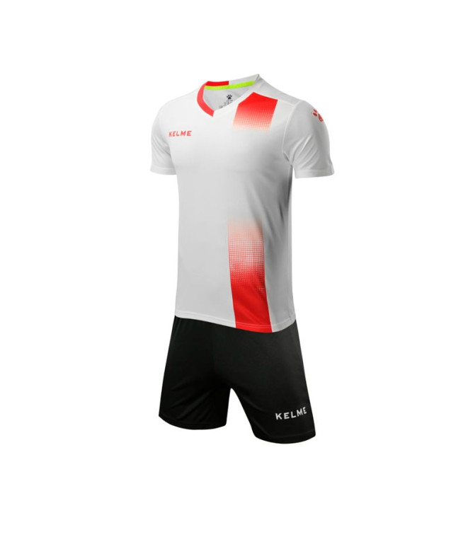 Ensemble de Football Kelme Set S/S Alicante Enfant Blanc-Rouge