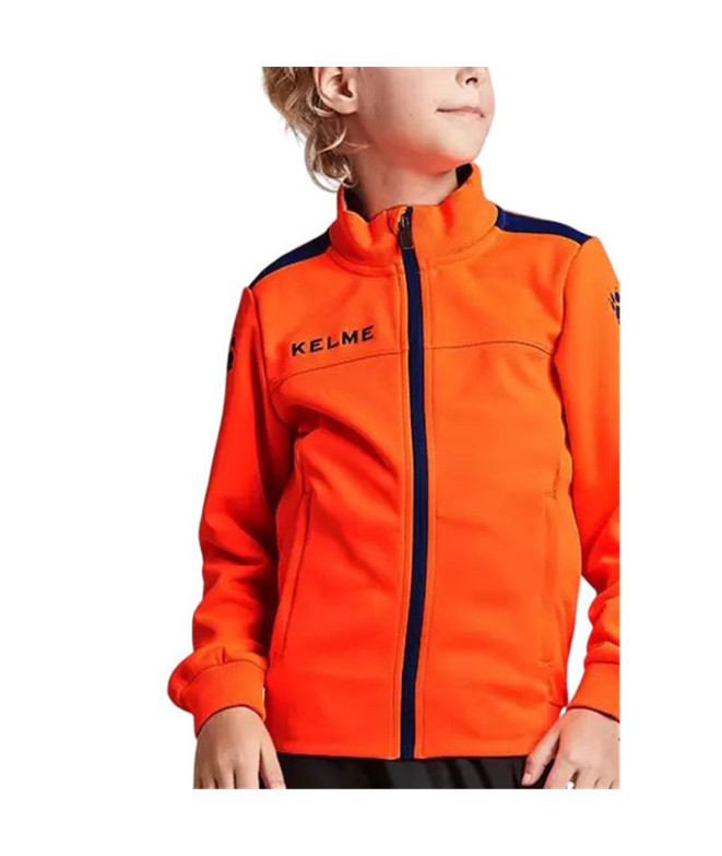 Chaqueta de Fútbol Kelme Lince Infantil Naranja-Azul Royal