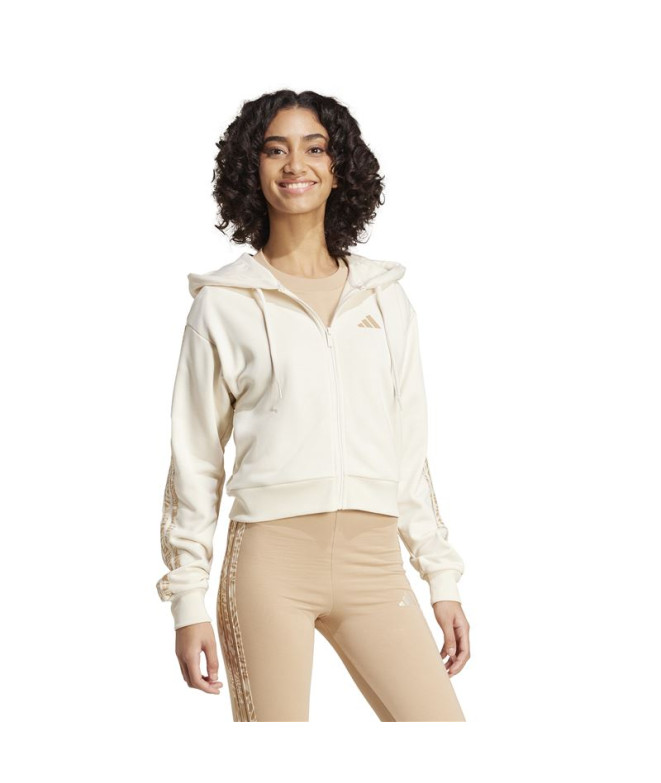 Sudadera adidas Rc 3Bandas Fz Hd Mujer Blanco
