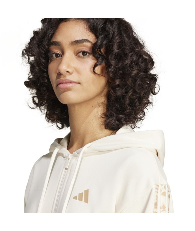 Sudadera adidas Rc 3Bandas Fz Hd Mujer Blanco