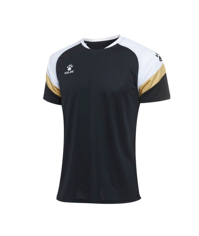Camiseta de Fútbol Kelme T-Shirt Triton (Kids) Infantil Negro-Blanco