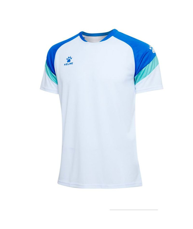 Camiseta de Fútbol Kelme T-Shirt Triton (Kids) Infantil Blanco-Royal Azul
