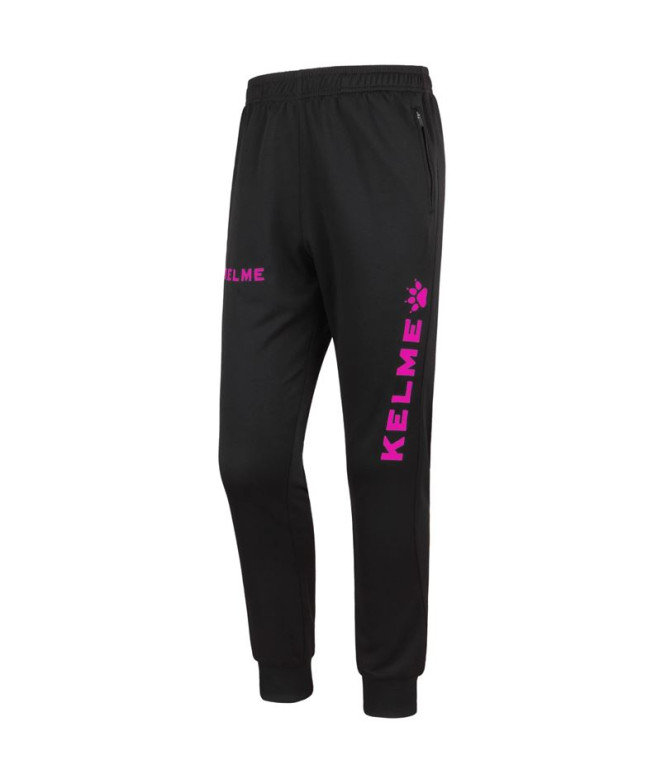 Pantalones de Fútbol Kelme Global Pant Hombre Negro/Fucsia