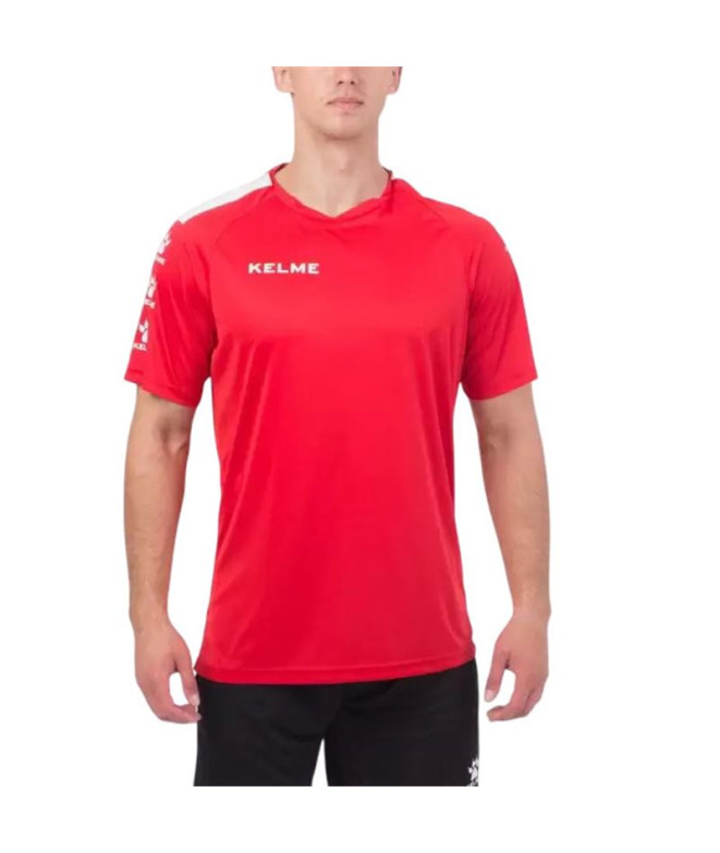 T-shirt de Football Kelme S/S Lince Homme Rouge/Blanc