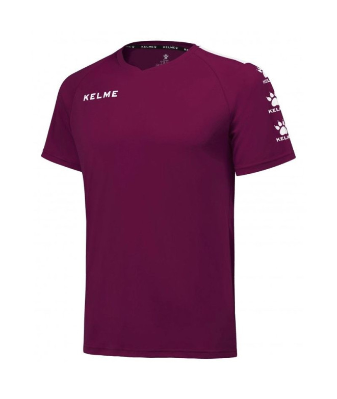 T-shirt de Football Kelme S/S Lince Homme Grenat/Blanc