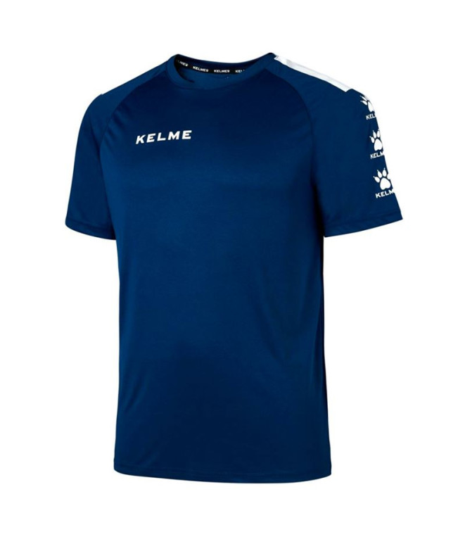 T-shirt de Football Kelme S/S Lince Homme Marine et Blanc
