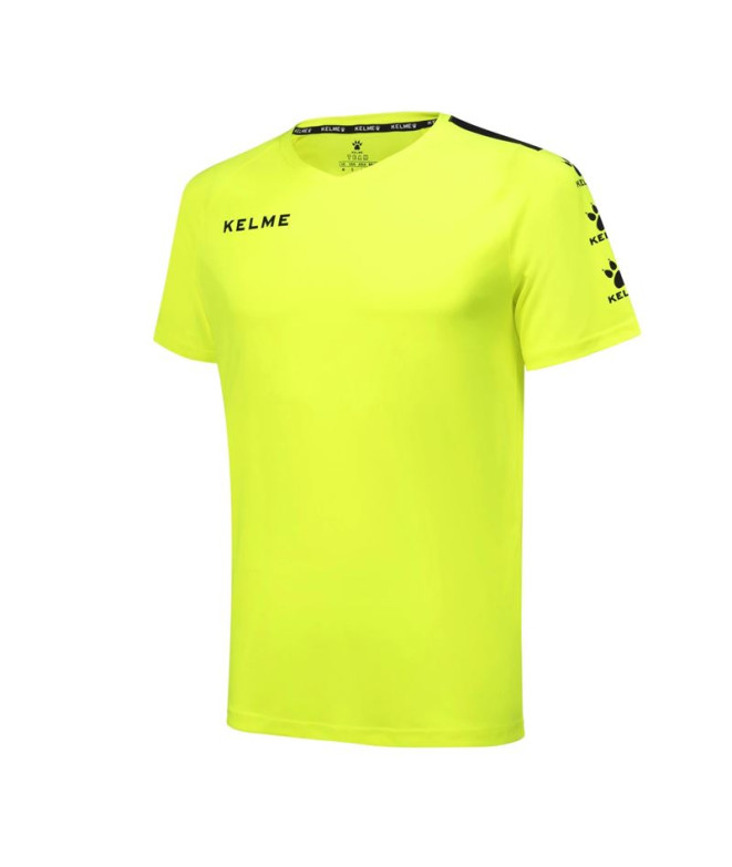 T-shirt de Football Kelme S/S Lince Homme Lima/Noir