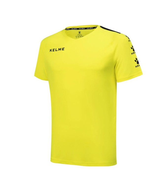 T-shirt de Football Kelme S/S Lince Homme Jaune/Noir