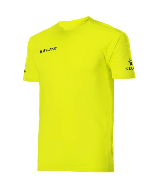 Camiseta de Fútbol Kelme S/S Campus Hombre Amarillo Fluor/Negro