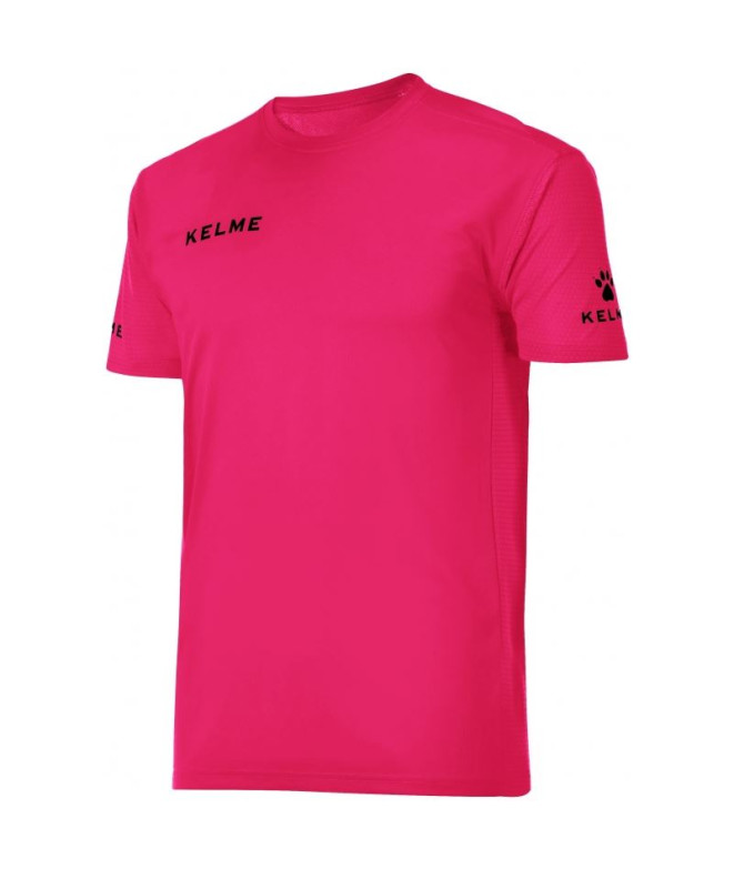 Camiseta de Fútbol Kelme S/S Campus Hombre Fucsia/Negro