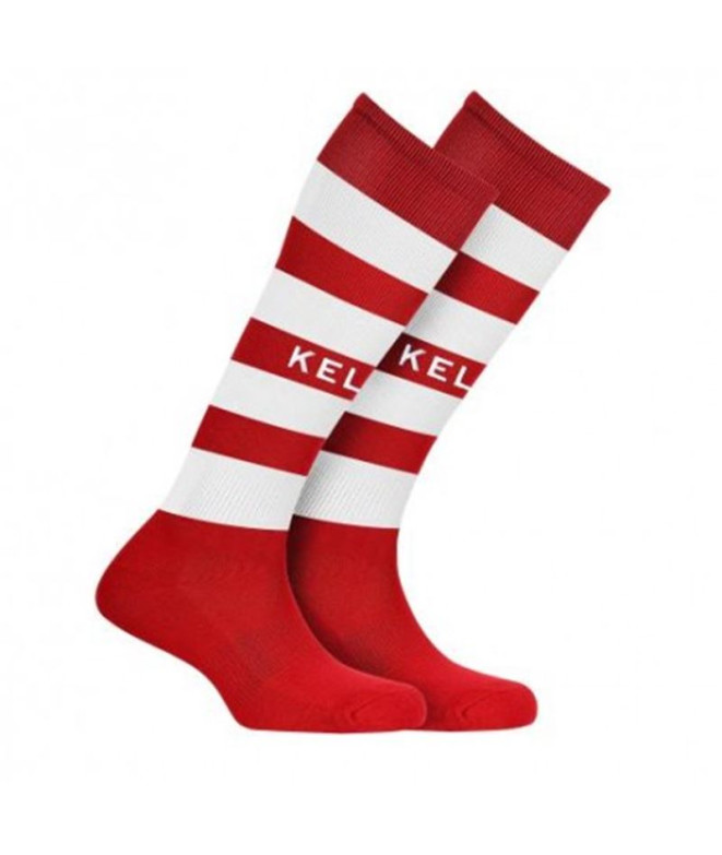 Medias de Fútbol Kelme Long Sock Gol Rojo/Blanco