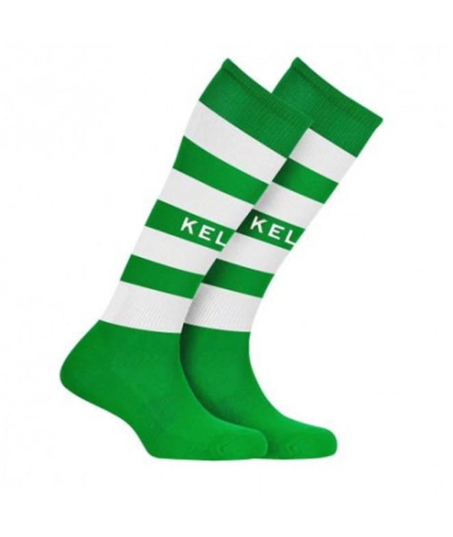Medias de Fútbol Kelme Long Sock Gol Verde/Blanco
