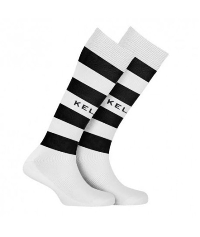 Medias de Fútbol Kelme Long Sock Gol Blanco/Negro