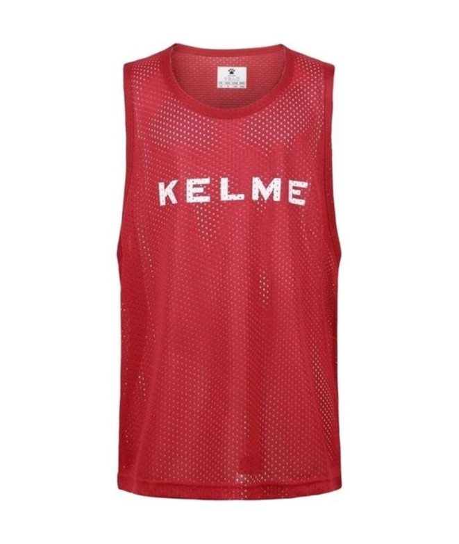 Peto de Futebol Kelme Colete de Treino Criança Infantil Vermelho/Branco