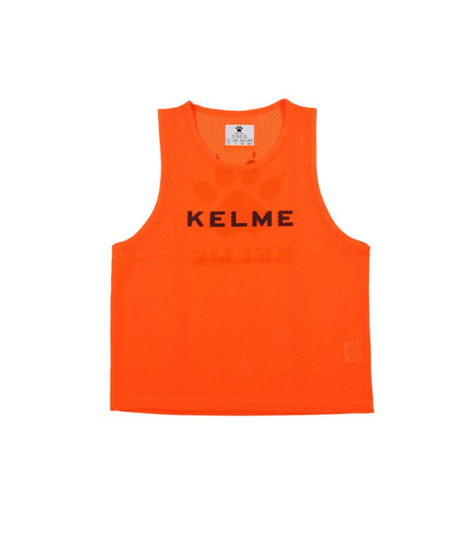 Peto de Futebol Kelme Colete de Prática Adulto Homem Laranja Neon