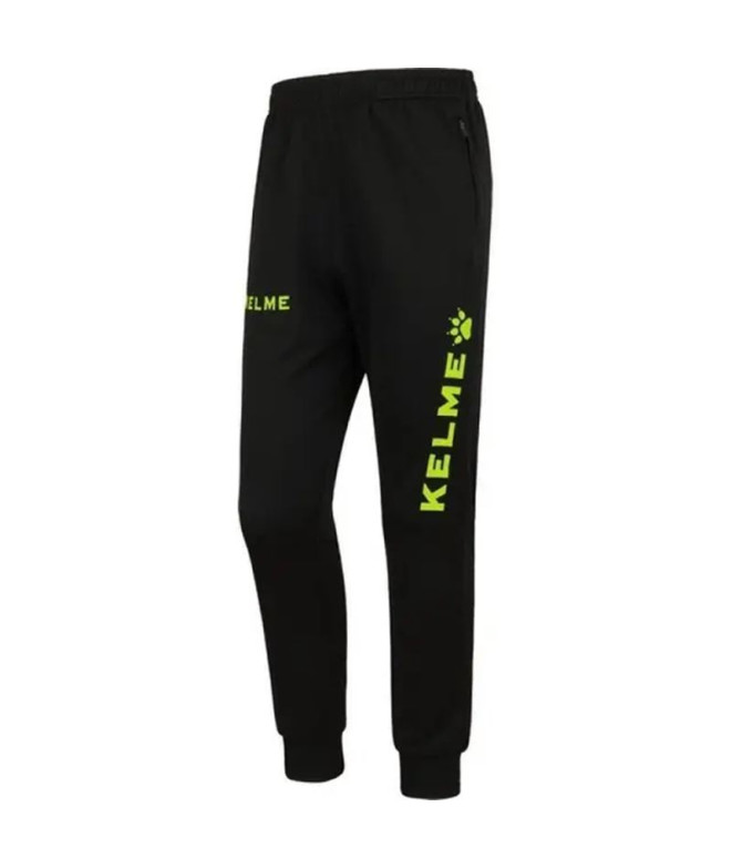 Calça de Futebol Kelme Long Pant Global Homem Preto/Amarelo Neon