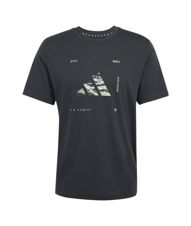 Camiseta de Fitness adidas Box Logo G Hombre Negro