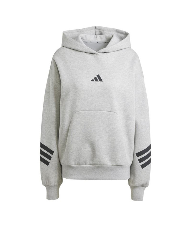 Sudadera adidas Future Icons 3 Bandas Oh Hd Mujer Gris