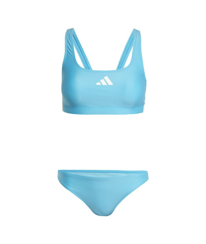 Bikini de Natación adidas 3 Bandas Bld Bik Mujer Azul/Blanco