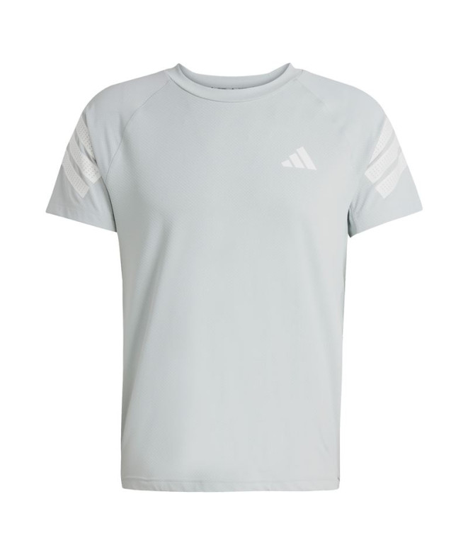 Camiseta de Fitness adidas Gym+ 3 Bandas Hombre Plata