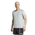 T-shirt de Fitness adidas Gym+ 3 Bandes Homme Argent