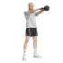 T-shirt de Fitness adidas Gym+ 3 Bandes Homme Argent