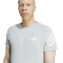 T-shirt de Fitness adidas Gym+ 3 Bandes Homme Argent