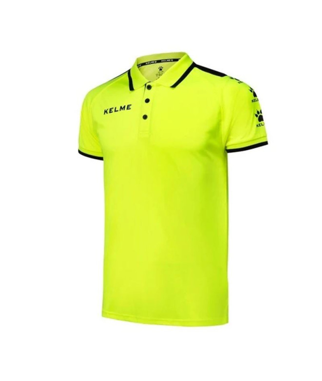 Polo de Fútbol Kelme Polo S/S Lince Infantil Lima-Negro