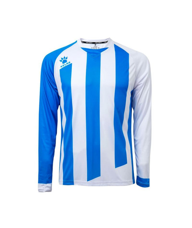 Camiseta de Futebol Kelme Milano L/S Homem Branco e Royal