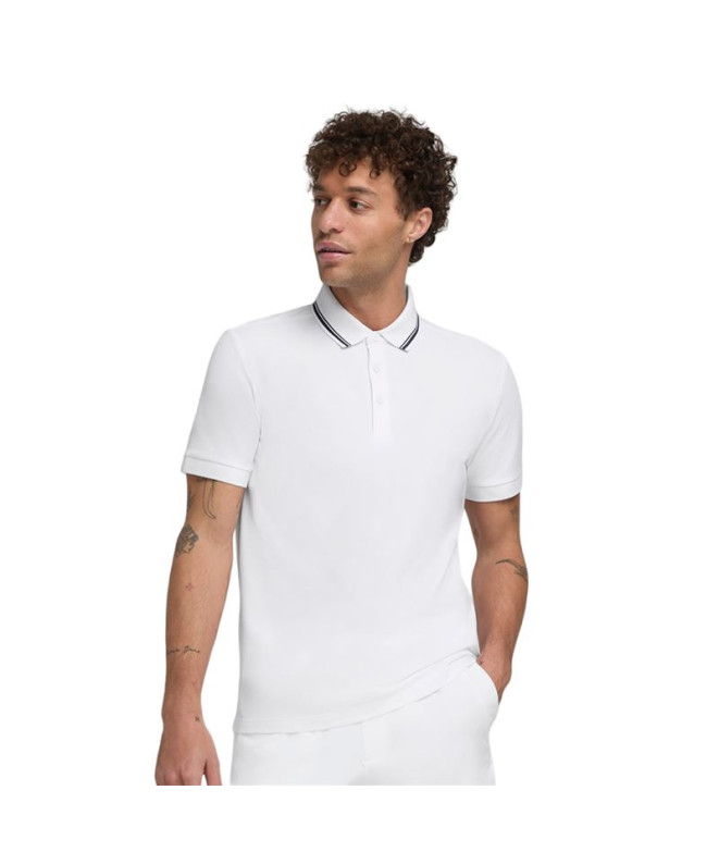 Polo de Pádel Wilson Team Pique Blanco Hombre