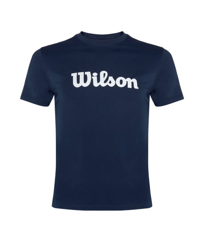 Sweat de Tennis Wilson Team Graphic Cl Bleu Marine Script Homme