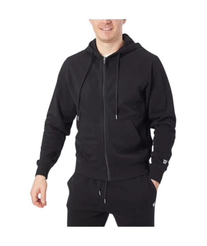Chaqueta de Pádel Wilson Team Zip Hoodie Hombre Negro
