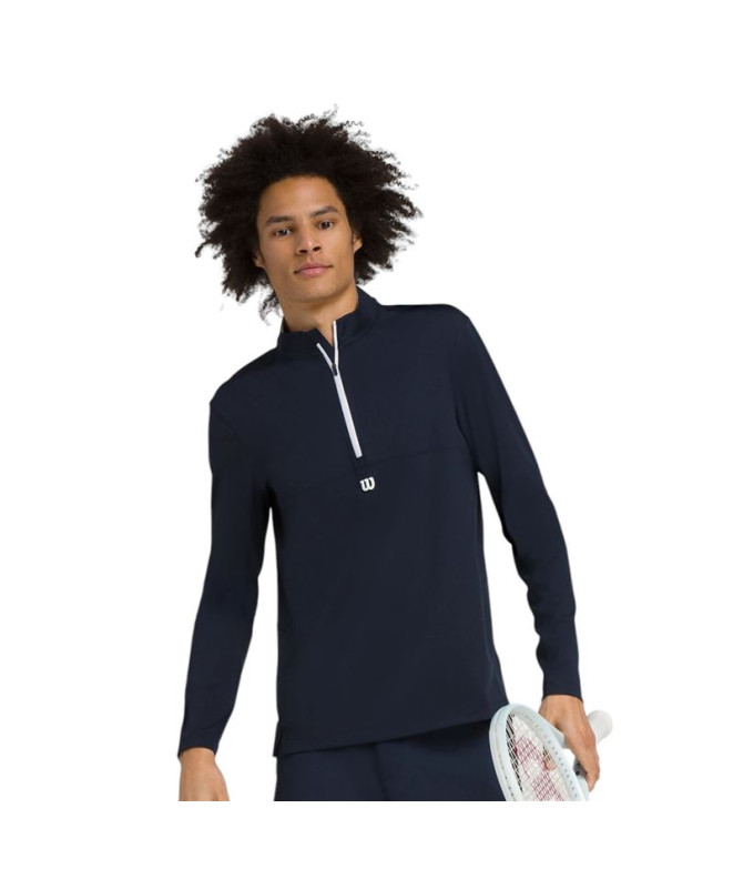 Chaqueta de Pádel Wilson Team Zip Hoodie Class Navy Hombre