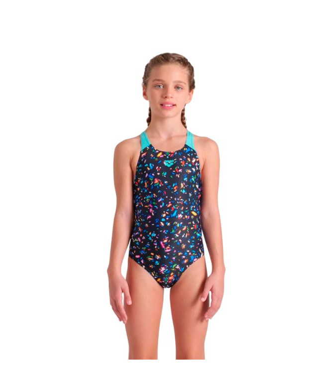 Maillot de bain de Natation Arena Confetti Enfant Noir Multi