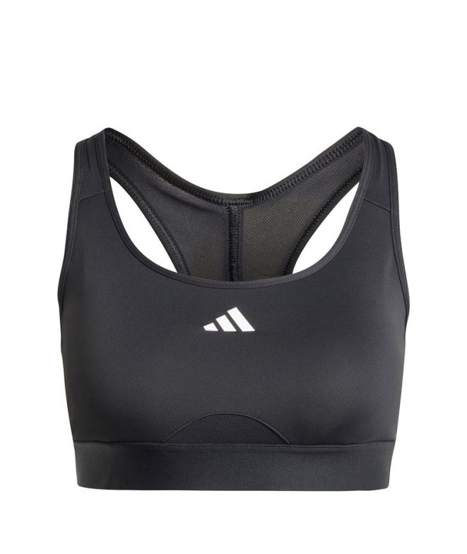 Sujetador Deportivo de Fitness adidas Powerreact Training Mujer Negro