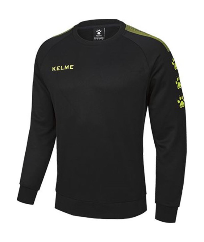 Sudadera de Fútbol Kelme Training Sweater (Adult) Hombre Negro-Neon Amarillo