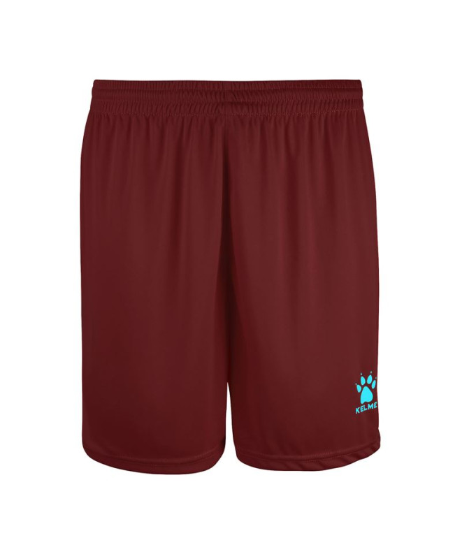 Pantalón de Fútbol Kelme Short Global Infantil Garnet-Light Azul