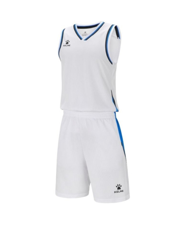 Conjunto de Fútbol Kelme Set Pick And Roll Sr Hombre Blanco-Royal Azul