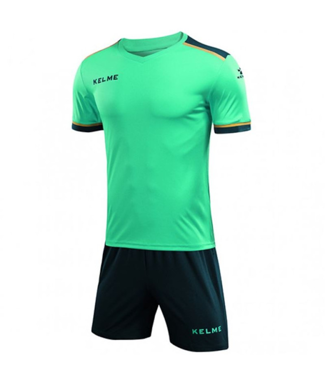 Conjunto de Fútbol Kelme Set S/S Segovia Jr Infantil Mint Verde-Dark Verde