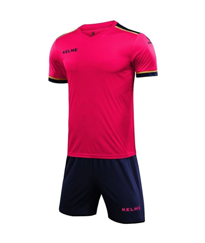 Ensemble de Football Kelme Set S/S Segovia Jr Enfant Fuchsia-Dark Bleu
